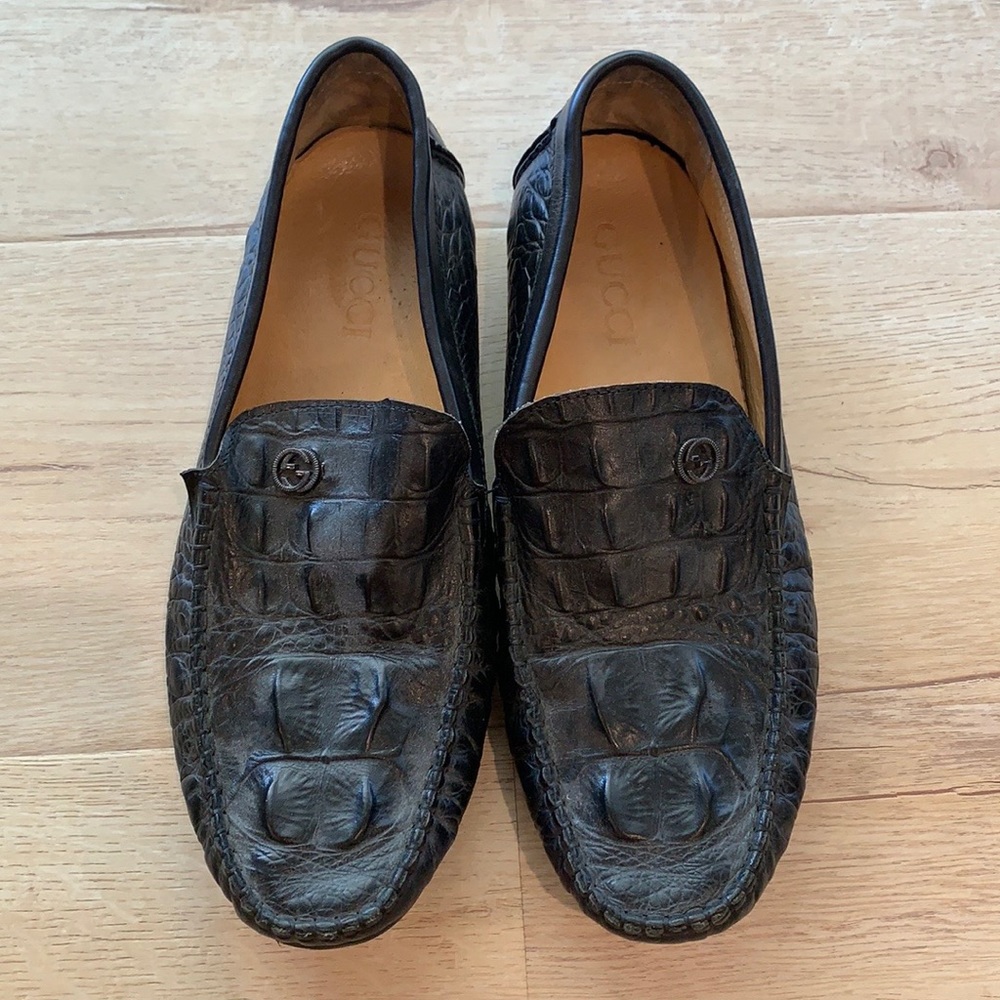 Gucci alligator shoes loafer